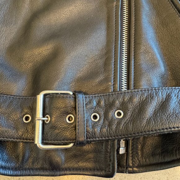 Madewell Ultimate Leather Motorcycle Jacket - Black - XS - Picture 9 of 10